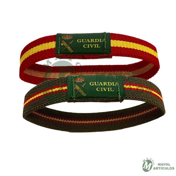 Pulsera en material textil elástico con Emblema Guardia Civil.
