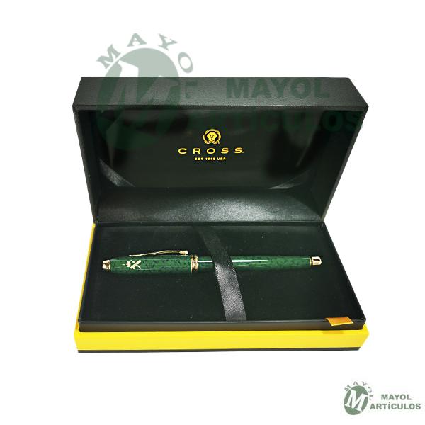 Estuche Bolígrafo Cross color Verde con Grabado Guardia Civil