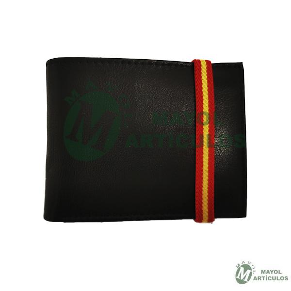 Cartera Horizontal Negra - Goma Bandera España