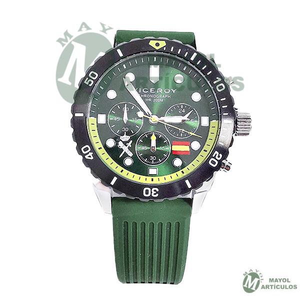 Reloj Viceroy  para Caballero con Emblema Guardia Civil  y bandera de España serigrafiada en la esfera.  