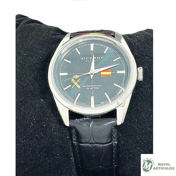 Reloj Viceroy para Caballero con Emblema Guardia Civil y bandera de España serigrafiada en la esfera. Ref. 401375-67
