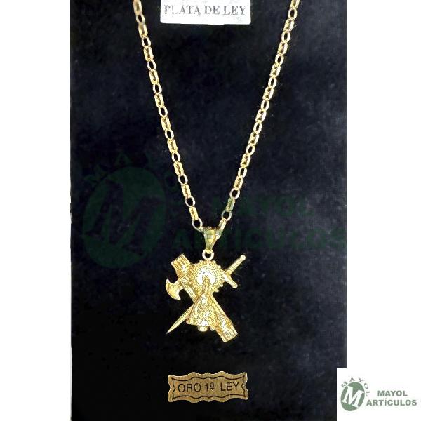 Colgante Emblema/Virgen con cadena - Oro