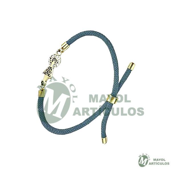 Pulsera cordón Virgen del Pilar - dorado
