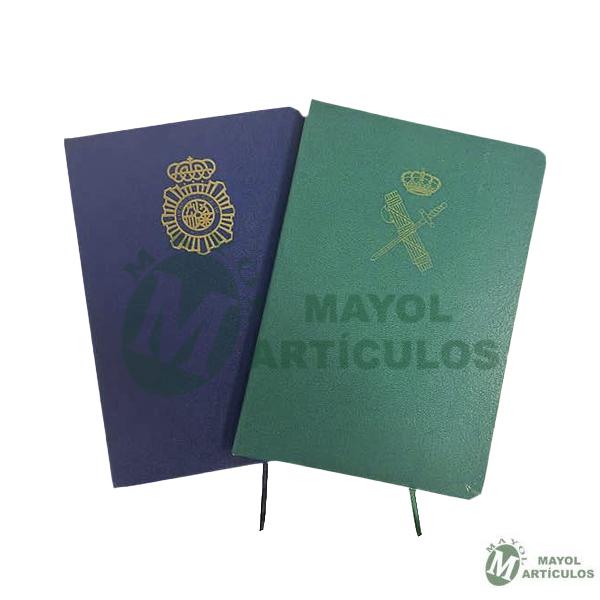 Libreta de notas , 100 hojas blancas y portada rígida Guardia Civil / Policía Nacional
