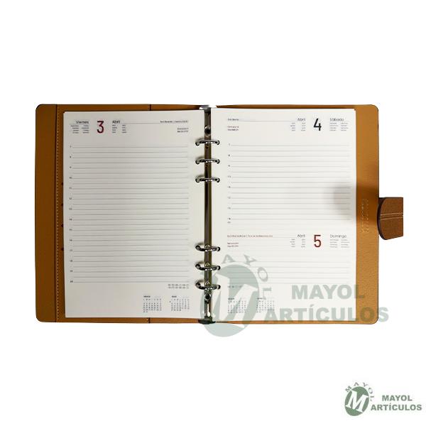 Agenda 2026 - Piel Marrón con Recambios Personalizable - Imagen 2