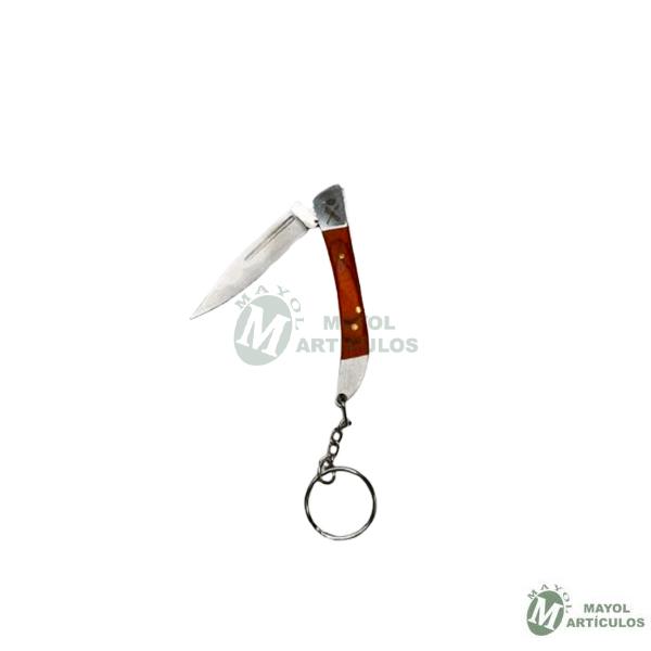 Mini Navaja Llavero con Mango de Madera