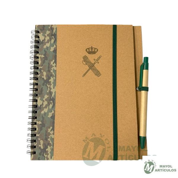 Libreta grande estilo militar