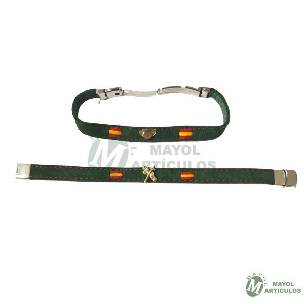 Pulsera de Piel Verde Guardia Civil – Tricornio o Emblema