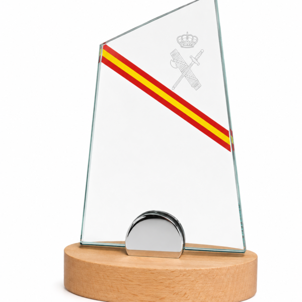 Cristal Base Madera con Bandera