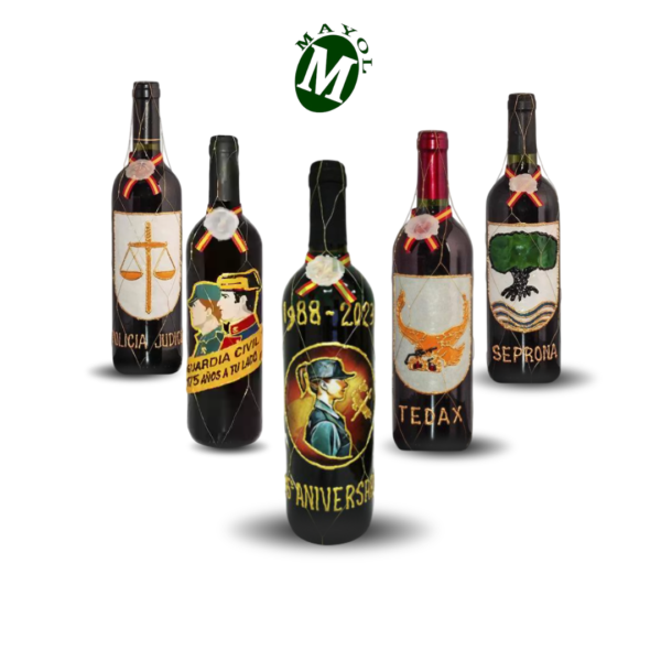 Botella Vino Decorada