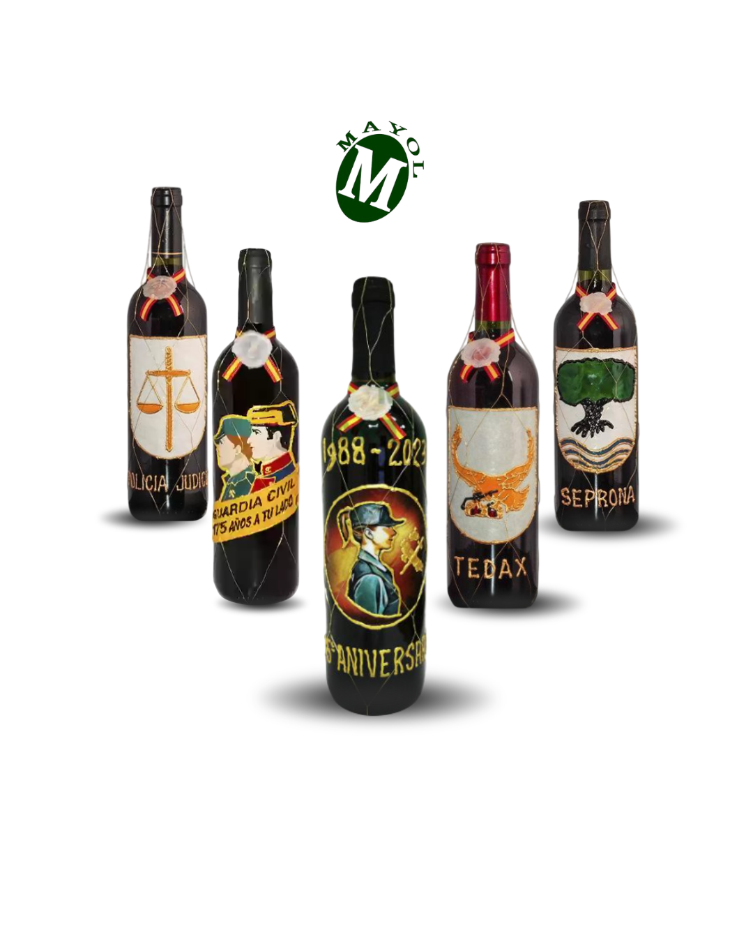 Botella Vino Decorada