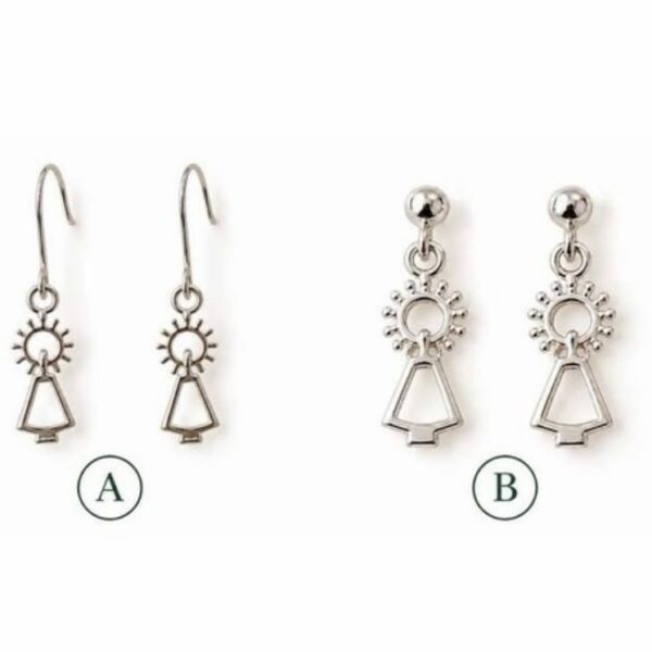 Pendientes Virgen Pilar Plata